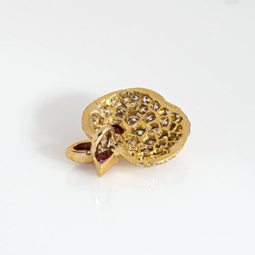 Pendentif Pendentif en or jaune avec pomme, diamant et rubis 58 Facettes G13911