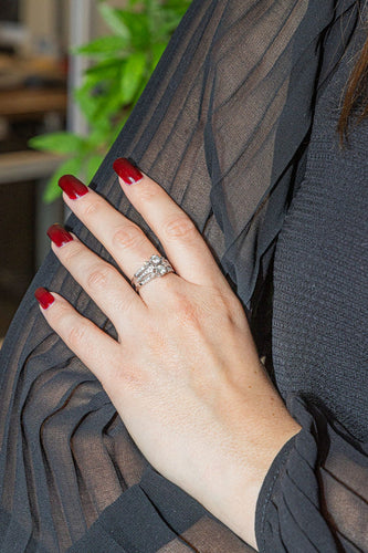 Bague 53 Bague Or blanc Diamant 58 Facettes 3083842CN