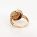 Ring 51 Vintage Art Deco Diamond Enamel Circle Ring Yellow Gold 58 Facettes G13365