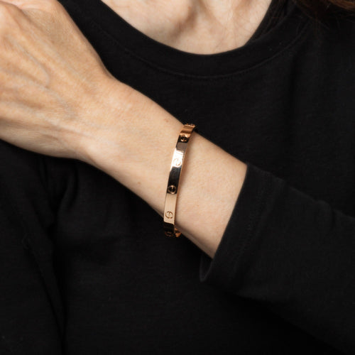 Bracelet Cartier - Bracelet manchette Love Estate en or rose, bijou fin signé 58 Facettes G13771