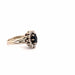 Ring 54 Vintage Pompadour Ring 18k White Gold Sapphire & Diamonds 58 Facettes 28-GS34162-2