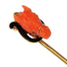 Equestrian Elegance Brooch: An Antique Horse Head Tie Pin in French Coral 58 Facettes 24057-0275