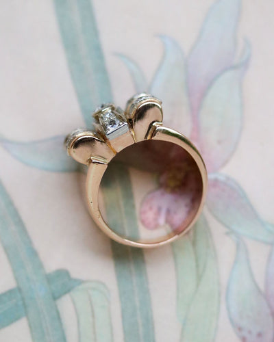 Bague 54 Bague Tank Or et Diamants 58 Facettes A11195