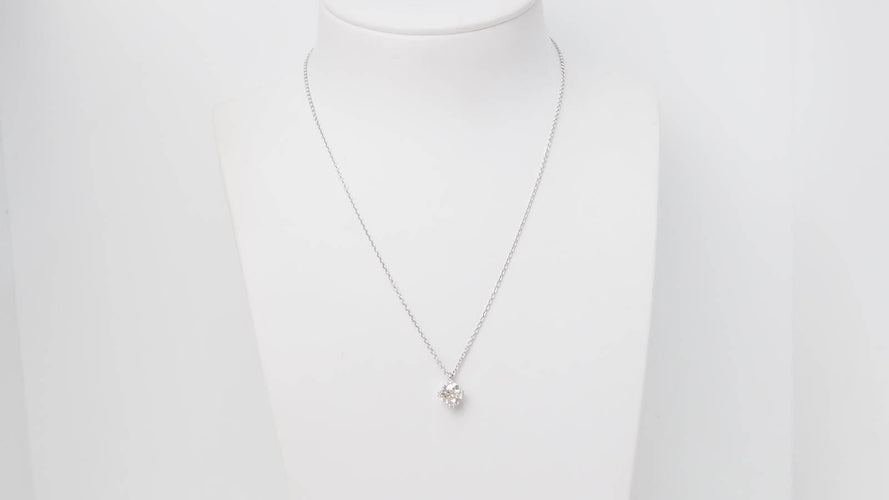 Collier Collier solitaire en or blanc et diamant 1,40ct 58 Facettes 32247