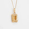 Collier Collier pendentif citrine 15 carats, chaîne vintage en or jaune 14 carats, 45 cm, bijoux fins 58 Facettes G13493