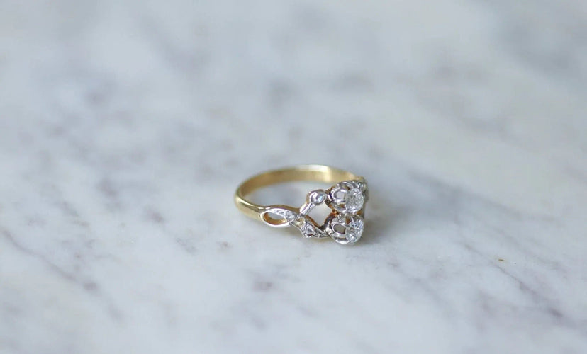 Bague 55 Bague Toi et Moi diamants 58 Facettes