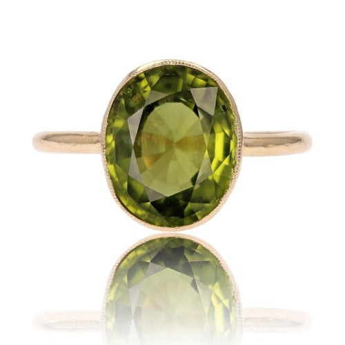 Bague 50 Bague ancienne péridot serti clos 58 Facettes 13-009