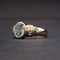 Bague Bague Aigue-Marine ovale sertie clos sur or jaune 58 Facettes