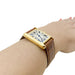 Montre Montre Cartier "Tank Louis Cartier" or jaune, cuir. 58 Facettes 33854