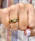Bague en or jaune diamants et saphirs