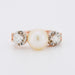 Bague Bague ancienne trilogie or perle diamants 58 Facettes 223