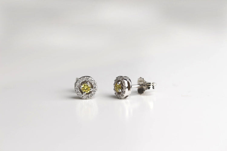 Boucles d'oreilles Boucles d'oreilles saphirs jaune diamants 58 Facettes