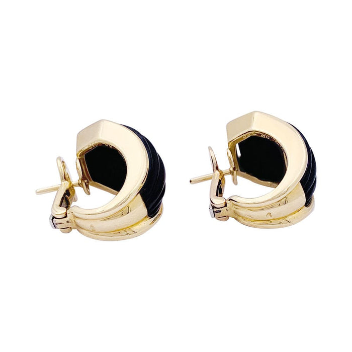 Boucles d'oreilles Boucles d'oreille Boucheron vintage or jaune, bois. 58 Facettes 33829