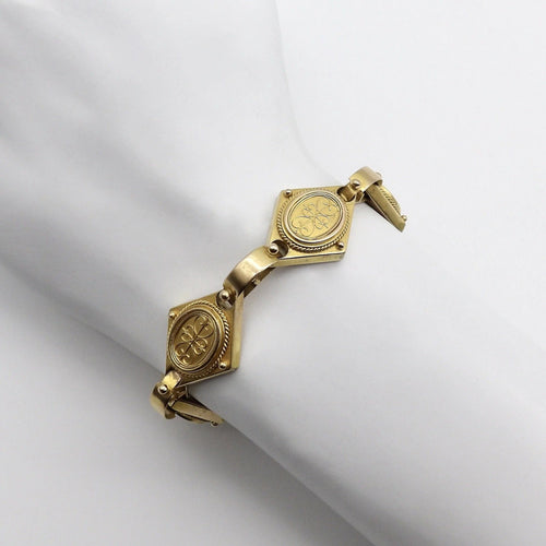 Bracelet Victorian 14K Gold Cannetille Etruscan Revival Bracelet 58 Facettes