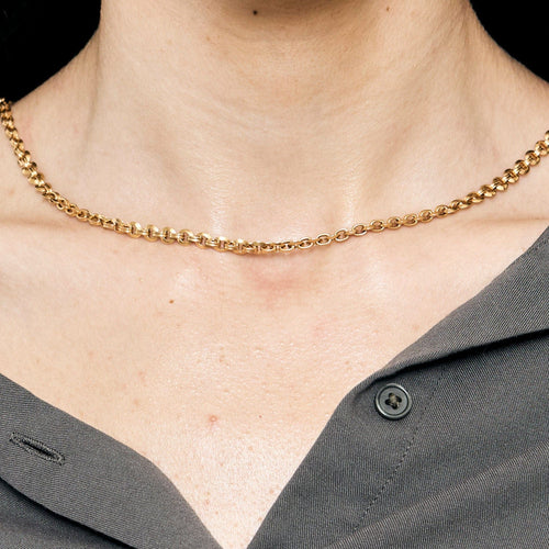 Collier Collier or jaune maille jaseron 58 Facettes CHA53452