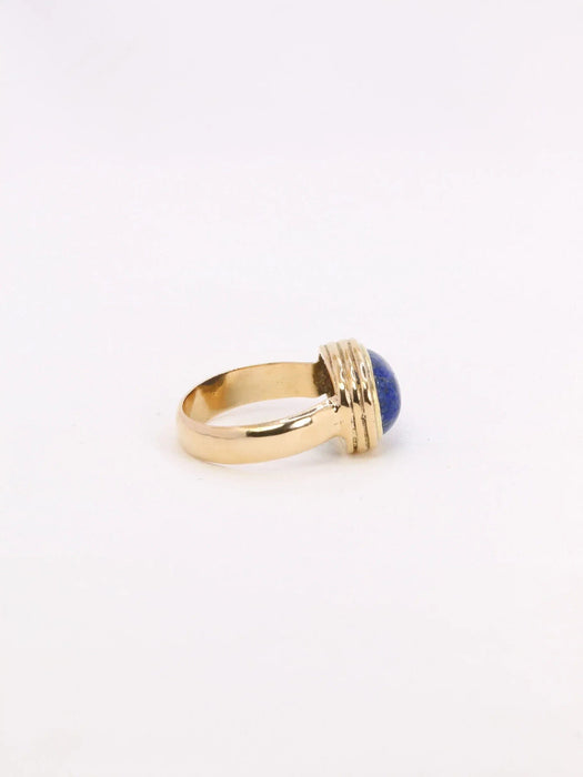 Bague 55 Bague vintage lapis lazuli or jaune 58 Facettes 1039.2