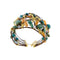 Bracelet Bracelet Or jaune Turquoise Améthyste Cornaline 58 Facettes 35278