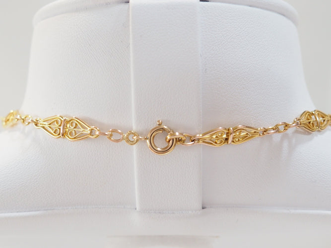 Collier Collier maille filigrane en or jaune 58 Facettes 33512