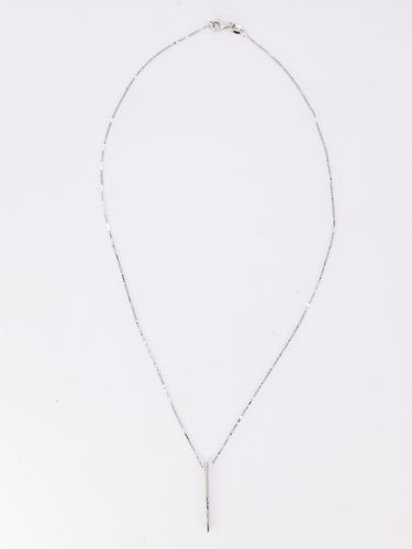 Collier Collier diamant barrette verticale or blanc 58 Facettes 1094.2