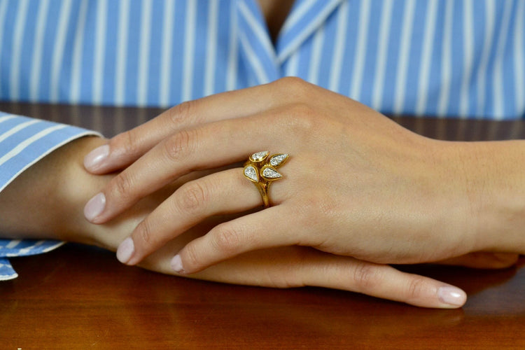 Bague vintage Boucheron diamants en or