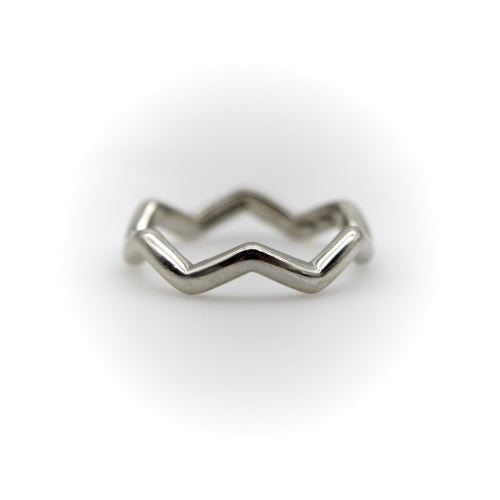 55 Tiffany & Co.  - Vintage Platinum Zig Zag Paloma Picasso Ring 58 Facettes A2006R
