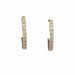 Earrings Pair of small hoop earrings in yellow gold, diamonds. 58 Facettes 33574
