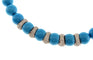 Collier Collier en or blanc, turquoise d'Iran, diamants naturels 58 Facettes IG-200252