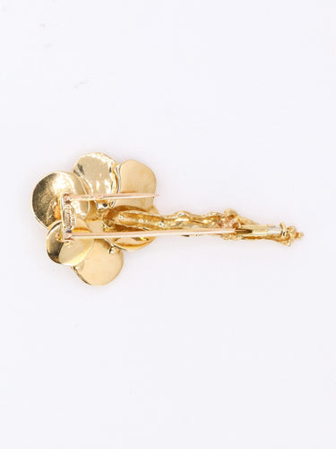 Broche CHAUMET Broche bouquet de fleurs or jaune 58 Facettes 1153.4