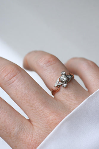 Bague 53 Bague Toi et Moi diamants, or rose et platine 58 Facettes