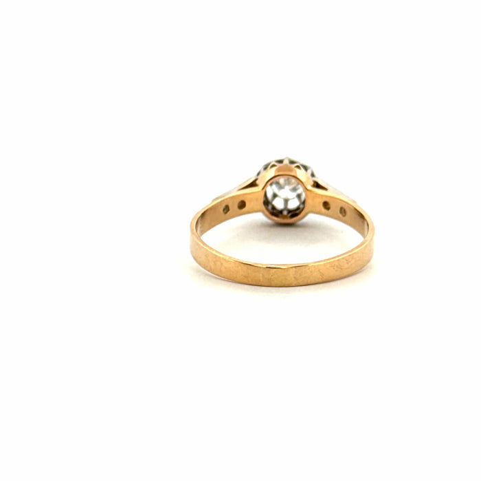 Bague 56 Solitaire Or Jaune Diamants 58 Facettes 63-GS28822