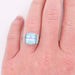 Bague 54 Bague vintage or jaune, topaze bleue et diamants 58 Facettes 366