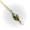 Pendentif Pendentif en or 14 carats, style Art Nouveau, turquoise et perle du Mississippi 58 Facettes A2005S