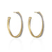 Boucles d'oreilles David Yurman - Boucles d'oreilles créoles croisées or jaune et diamants 58 Facettes G13717