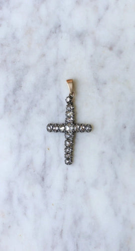 Pendentif Croix Dévote Diamants 58 Facettes