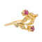 Bague 53 Bague Feuille Or jaune Rubis 58 Facettes 3079739CN