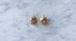 Boucles d'oreilles Boucles d'Oreilles Améthystes et Perles sur Or Jaune 58 Facettes