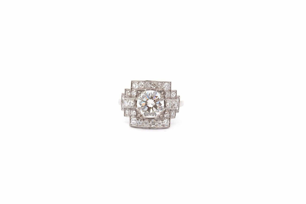 Bague Bague art déco diamant H/VVS2 de 1,85cts 58 Facettes 26359-26475