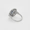 Bague 56 Bague en Or blanc saphir et diamants 58 Facettes LJ 24- 178