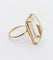 Bague cocktail vintage en or 18k et pierre jaune