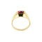 Bague Bague pour homme en or jaune avec pierre rouge 58 Facettes 35623