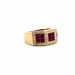 Bague 56 Bague Tank or Jaune rubis diamants 58 Facettes 89-GS29617