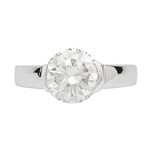Bague 50 Solitaire en platine, diamant 1,82 carat. 58 Facettes 31889