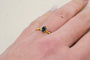 Bague 54 Bague solitaire Or jaune et Saphir 58 Facettes 3811