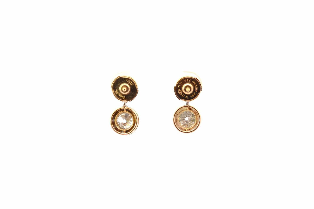 Boucles d'oreilles Boucles d'oreilles diamants, or, émail 58 Facettes