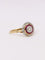Bague 50 Bague Art Déco ronde or jaune diamants rubis 58 Facettes J389