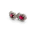 Boucles d'oreilles Boucles d'oreilles en platine serties de rubis et de diamants 58 Facettes
