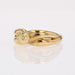Ring 53 Yellow gold ring interlaced with chiseled dome 58 Facettes 21-676B
