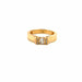 Ring 53 Solitaire Ring Yellow Gold Diamonds 58 Facettes