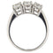 Bague 54 Bague trilogie en or blanc avec diamants certifiés GIA de 1,51 ct 58 Facettes G3823
