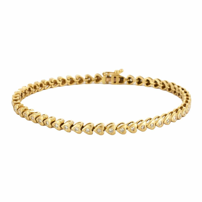 Bracelet Bracelet cœur or jaune et diamants 58 Facettes BO/230133